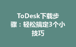 ToDesk下载步骤：轻松搞定3个小技巧-ToDesk