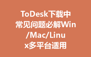 ToDesk下载中常见问题必解Win/Mac/Linux多平台适用-ToDesk