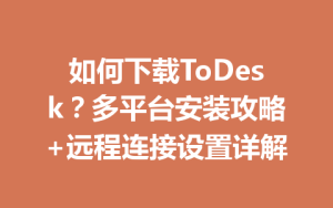 如何下载ToDesk？多平台安装攻略+远程连接设置详解-ToDesk