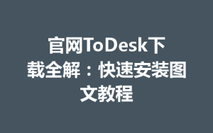 官网ToDesk下载全解：快速安装图文教程-ToDesk