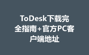 ToDesk下载完全指南+官方PC客户端地址-ToDesk