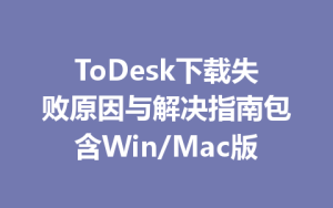ToDesk下载失败原因与解决指南包含Win/Mac版-ToDesk