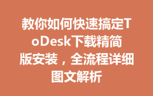 教你如何快速搞定ToDesk下载精简版安装，全流程详细图文解析-ToDesk