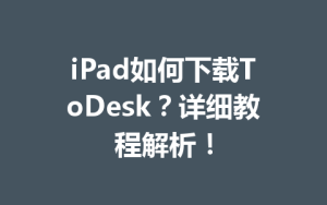 iPad如何下载ToDesk？详细教程解析！-ToDesk